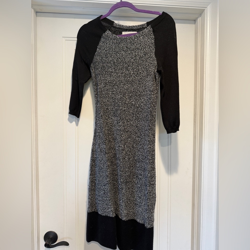 Black loft sweater dress size medium